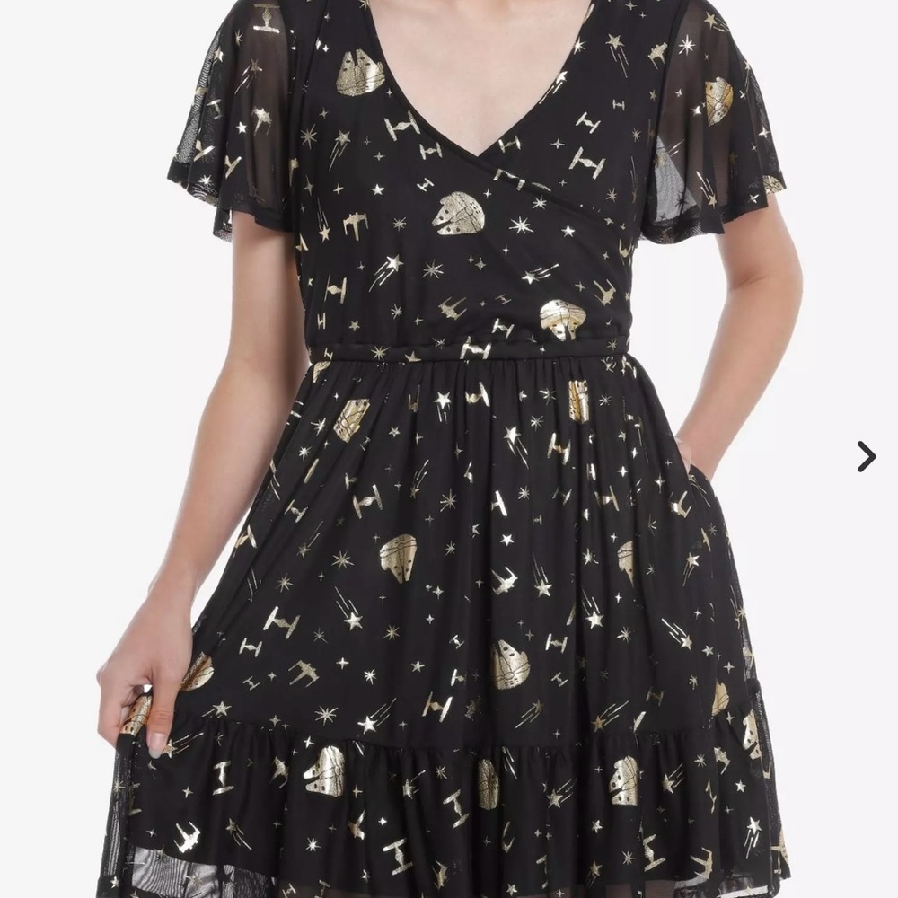 Her Universe Black and Gold Star Wars Dress Plus 0x